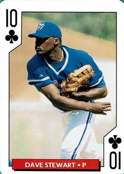 1995 Bicycle Aces Toronto Blue Jays Playing Cards #10♣ Dave Stewart Front