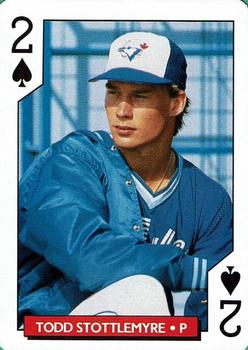 1995 Bicycle Aces Toronto Blue Jays Playing Cards #2♠ Todd Stottlemyre Front