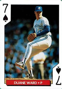 1995 Bicycle Aces Toronto Blue Jays Playing Cards #7♠ Duane Ward Front