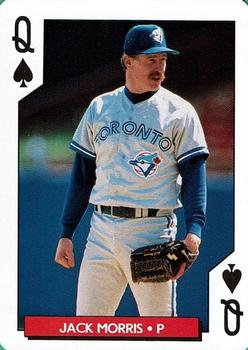 1995 Bicycle Aces Toronto Blue Jays Playing Cards #Q♠ Jack Morris Front
