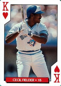 1995 Bicycle Aces Toronto Blue Jays Playing Cards #K♥ Cecil Fielder Front
