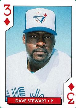 1995 Bicycle Aces Toronto Blue Jays Playing Cards #3♦ Dave Stewart Front