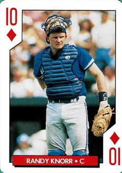 1995 Bicycle Aces Toronto Blue Jays Playing Cards #10♦ Randy Knorr Front