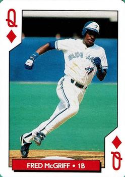 1995 Bicycle Aces Toronto Blue Jays Playing Cards #Q♦ Fred McGriff Front