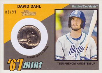 2016 Topps Heritage Minor League - 1967 Mint Relics Nickel #67M-DD David Dahl Front