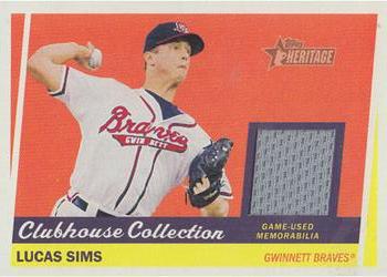 2016 Topps Heritage Minor League - Clubhouse Collection Relics #CCR-LS Lucas Sims Front