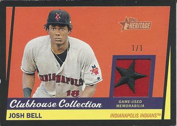 2016 Topps Heritage Minor League - Clubhouse Collection Relics Black Border Patch #CCR-JBE Josh Bell Front