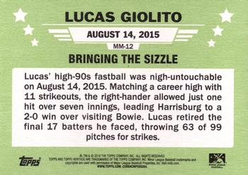2016 Topps Heritage Minor League - Minor Miracles #MM-12 Lucas Giolito Back