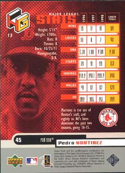 1999 Upper Deck HoloGrFX #13 Pedro Martinez Back
