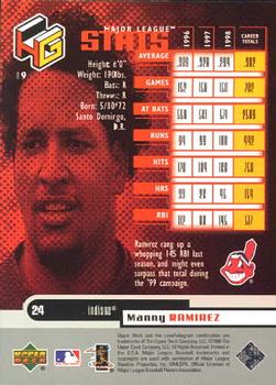 1999 Upper Deck HoloGrFX #19 Manny Ramirez Back