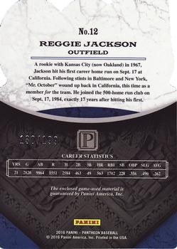 2016 Panini Pantheon #12 Reggie Jackson Back