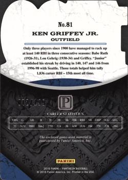2016 Panini Pantheon #81 Ken Griffey Jr. Back