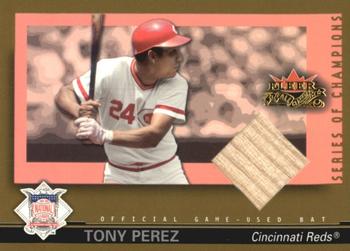 2002 Fleer Fall Classic - Series of Champions Game Used Gold #SOC-TP Tony Perez Front