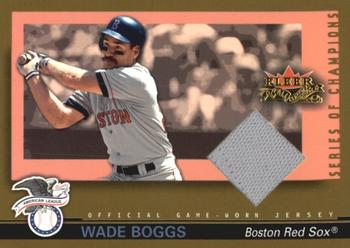 2002 Fleer Fall Classic - Series of Champions Game Used Gold #SOC-WB Wade Boggs Front