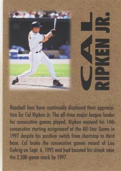 1996-97 Hallmark Keepsake Ornament Cards #NNO Cal Ripken Jr. Back