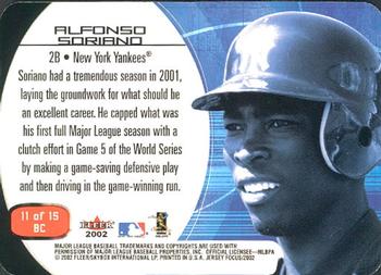 2002 Fleer Focus Jersey Edition - Blue Chips #11BC Alfonso Soriano  Back