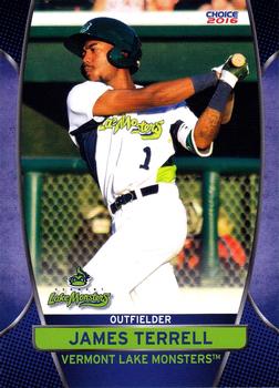 2016 Choice Vermont Lake Monsters #2 James Terrell Front