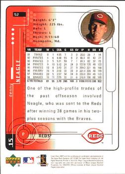 1999 Upper Deck MVP #52 Denny Neagle Back