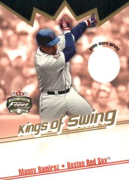 2002 Fleer Focus Jersey Edition - Kings of Swing Game Used #NNO Manny Ramirez Front
