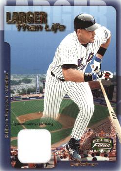 2002 Fleer Focus Jersey Edition - Larger than Life Game Used #NNO Mike Piazza Front