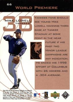 1999 Upper Deck Ovation #66 Mike Lowell Back