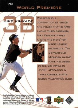 1999 Upper Deck Ovation #70 Mike Kinkade Back