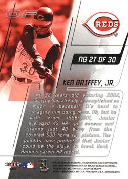 2002 Fleer Genuine - Names of the Game #NG27 Ken Griffey, Jr. Back