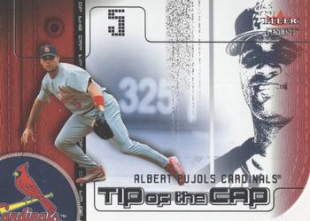 2002 Fleer Genuine - Tip of the Cap #TC8 Albert Pujols  Front