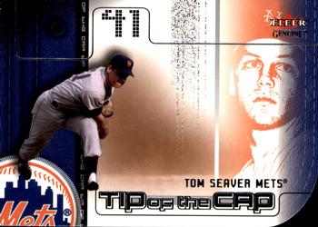 2002 Fleer Genuine - Tip of the Cap #TC9 Tom Seaver  Front