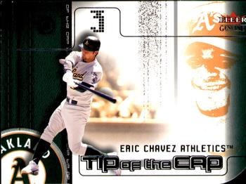 2002 Fleer Genuine - Tip of the Cap #TC21 Eric Chavez  Front