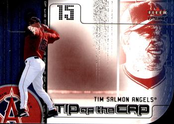 2002 Fleer Genuine - Tip of the Cap #TC25 Tim Salmon  Front