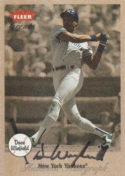 2002 Fleer Greats of the Game - Autographs #NNO Dave Winfield Front
