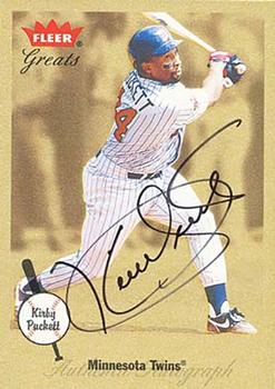 2002 Fleer Greats of the Game - Autographs #NNO Kirby Puckett Front