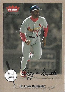 2002 Fleer Greats of the Game - Autographs #NNO Ozzie Smith Front