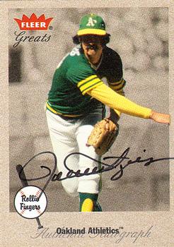 2002 Fleer Greats of the Game - Autographs #NNO Rollie Fingers Front