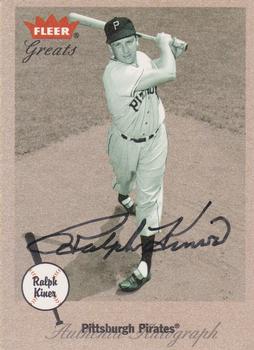 2002 Fleer Greats of the Game - Autographs #NNO Ralph Kiner Front