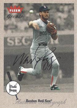 2002 Fleer Greats of the Game - Autographs #NNO Wade Boggs Front