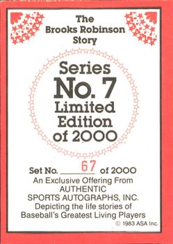1983 ASA The Brooks Robinson Story - Autographed Red Border #1 Brooks Robinson Back