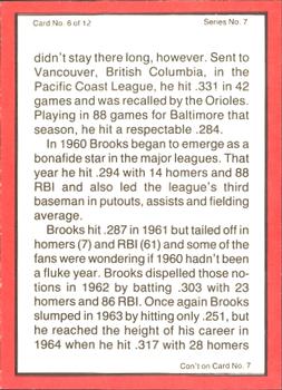 1983 ASA The Brooks Robinson Story - Autographed Red Border #6 Brooks Robinson / Thurman Munson / Luis Aparicio / Mickey Lolich / Harmon Killebrew Back