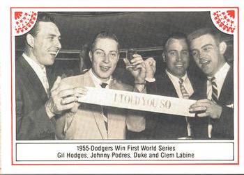 1983 ASA The Duke Snider Story - Autographed Red Border #9 Gil Hodges / Johnny Podres / Duke Snider / Clem Labine Front