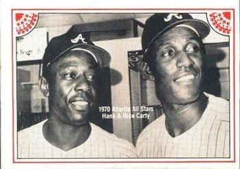 1983 ASA The Hank Aaron Story - Autographed Red Border #9 Hank Aaron / Rico Carty Front