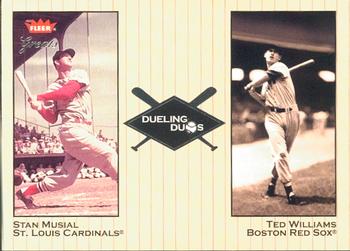 2002 Fleer Greats of the Game - Dueling Duos #3 DD Stan Musial / Ted Williams  Front