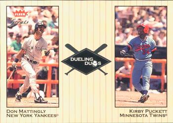 2002 Fleer Greats of the Game - Dueling Duos #6 DD Kirby Puckett / Don Mattingly  Front