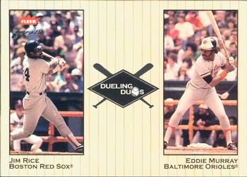 2002 Fleer Greats of the Game - Dueling Duos #22 DD Jim Rice / Eddie Murray Front