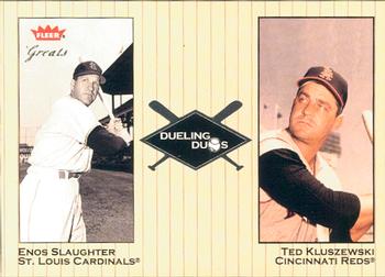 2002 Fleer Greats of the Game - Dueling Duos #25 DD Enos Slaughter / Ted Kluszewski  Front
