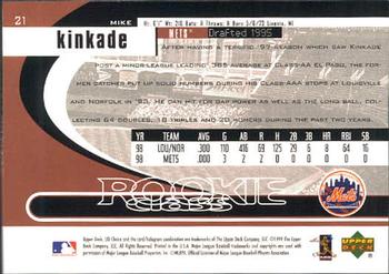1999 UD Choice #21 Mike Kinkade Back