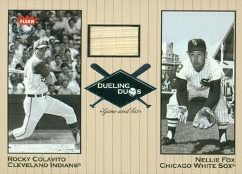 2002 Fleer Greats of the Game - Dueling Duos Game Used Single #DD-RC1 Nellie Fox / Rocky Colavito  Front