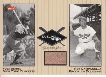 2002 Fleer Greats of the Game - Dueling Duos Game Used Single #DD-RC1 Roy Campanella / Yogi Berra Front