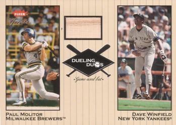 2002 Fleer Greats of the Game - Dueling Duos Game Used Single #DD-PM2 Paul Molitor / Dave Winfield  Front
