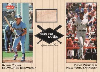 2002 Fleer Greats of the Game - Dueling Duos Game Used Single #DD-RY1 Robin Yount / Dave Winfield  Front